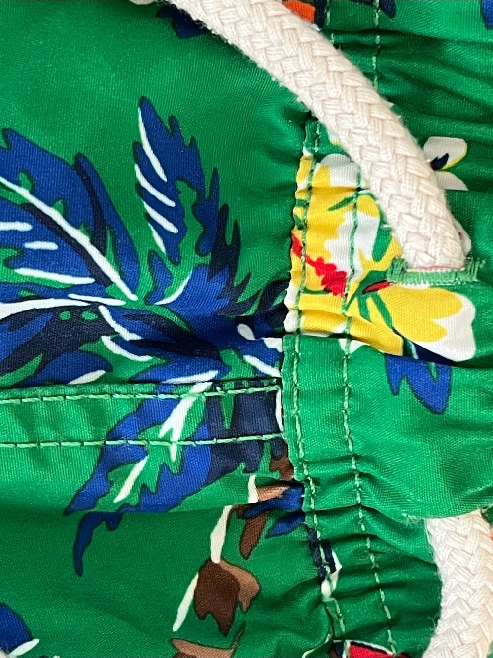 Ralph Lauren Green Floral & Nautical Print Swim Shorts - Picture 7 of 16